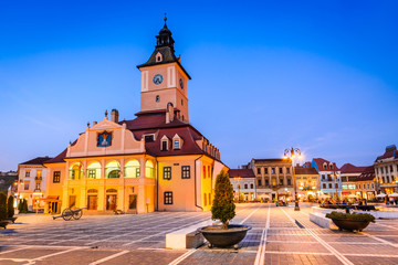 Fototapeta na wymiar Brasov, Transylvania, Romania - Council House