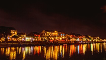 Fototapeta premium HOI AN, VIETNAM - MARCH 15, 2017: Hoi An at night