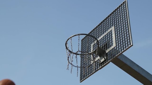 Shot fail in a basket in a basketball game.