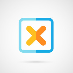 Obraz premium No check mark. Vector. 