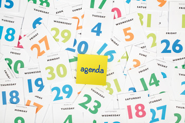 Agenda concept