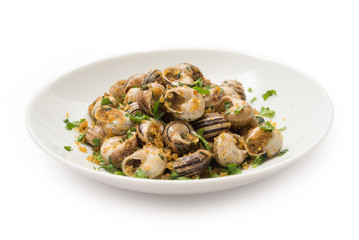 Lumache gratinate, gratinated snails, Sardinian Food