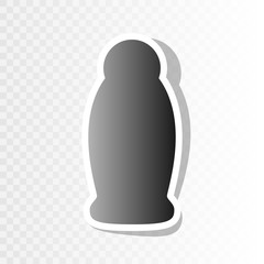 Gel, Foam Or Liquid Soap. Dispenser Pump Plastic Bottle silhouette. Vector. New year blackish icon on transparent background with transition.