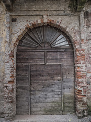 old wooden door