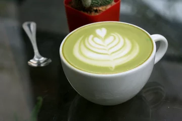 Crédence de cuisine en verre imprimé Theé Hot green tea