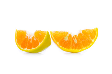 orange slice on white background