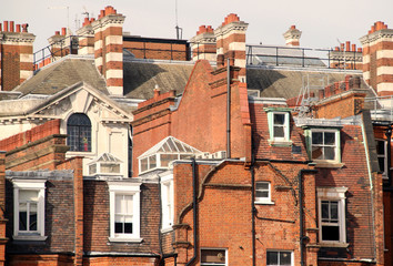 Classic brick houses in London