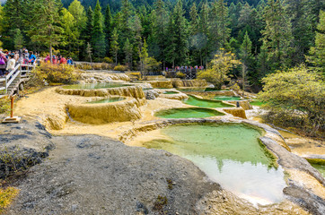 Superb pools in Huanglong National Park near Jiuzhaijou - SiChuan, China