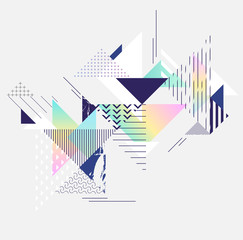 Obrazy na Plexi  Abstrakcyjna kolorowa kompozycja geometryczna