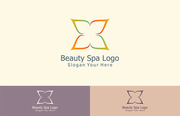 leaf beauty colorful logo