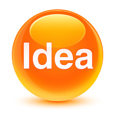 Idea glassy orange round button