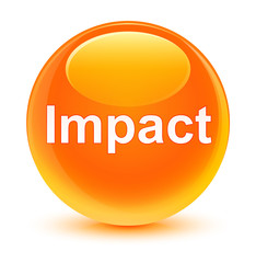 Impact glassy orange round button