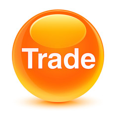 Trade glassy orange round button