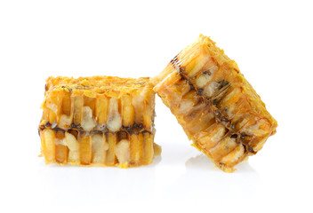 Honeycomb on a white background
