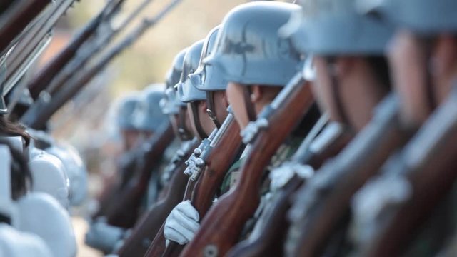 Soldiers marching in a Parade.
Santiago, Chile

