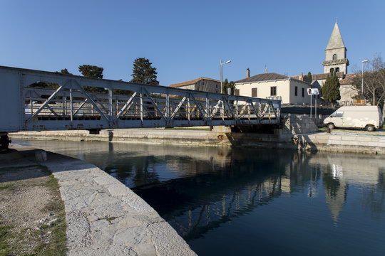 Drehbr&uuml;cke in Osor auf der Insel Mali Losinj,Kroatien,