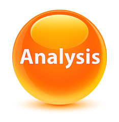 Analysis glassy orange round button