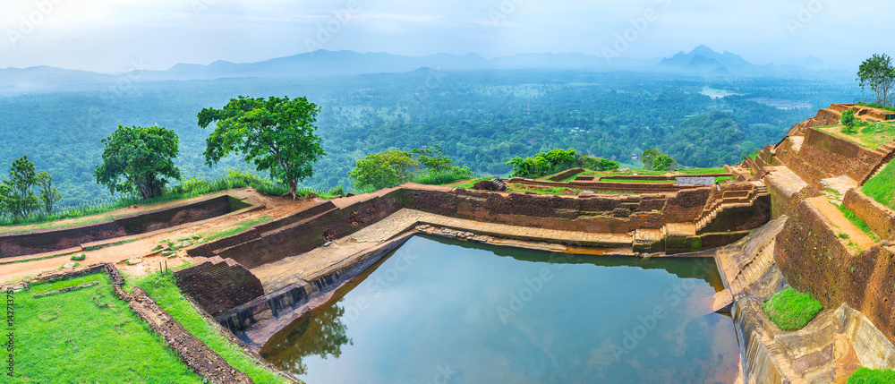 Sticker Panorama of Sigiriya cistern