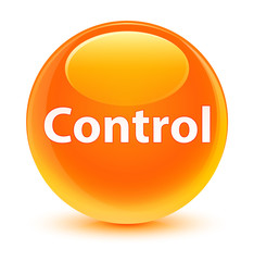 Control glassy orange round button