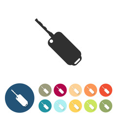 Button-Set bunt flach - Autoschlüssel