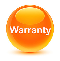 Warranty glassy orange round button