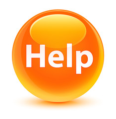 Help glassy orange round button