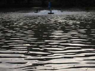 An oxygen generator in the middle of large river