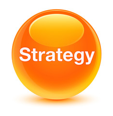 Strategy glassy orange round button