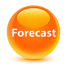 Forecast glassy orange round button