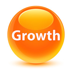 Growth glassy orange round button