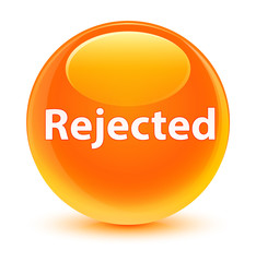 Rejected glassy orange round button