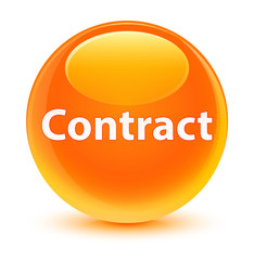 Contract glassy orange round button