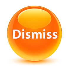 Dismiss glassy orange round button