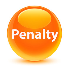 Penalty glassy orange round button