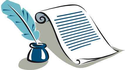 manuscript with pen and ink