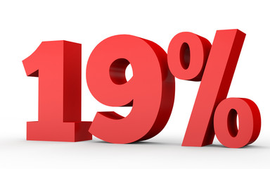 Nineteen percent off. Discount 19 %.