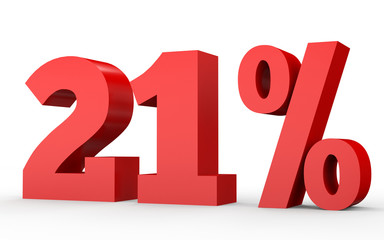 Twenty one percent off. Discount 21 %.