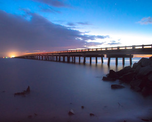 Obraz premium Bridge Light Painting