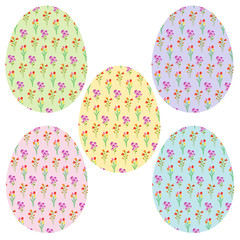 tulip floral on easter eggs