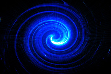 blue circular glow wave. scifi or game background.