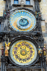 Czech republic. Prague astronomical clock. Close up