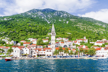 The city of Perast in Montenegro