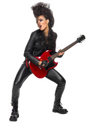 Young woman rock musician