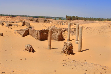 Old Dongola - so called throne Hall in deserted Makuria christian state in old  Sudan   © robnaw