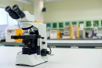 Fototapeta na wymiar Microscope in laboratory