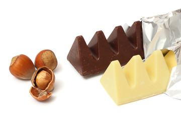 chocolate candies sweets isolated on white background
