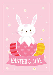 Happy Easter And Bunny