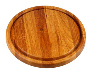 round wood background isolated on white