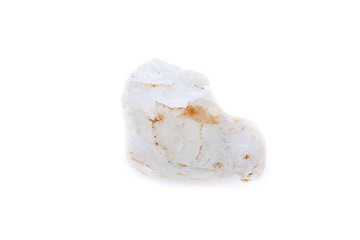 macro mineral topaz stone on a white background