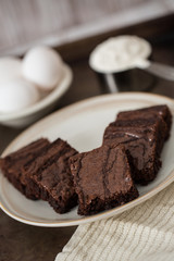 A Plate of Sweet Brownies